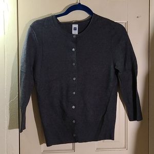 Gray button up sweater